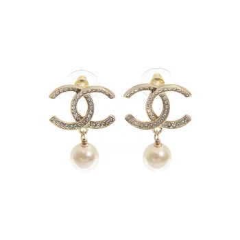 CHANEL 22c Early Spring Earrings Women's Gold