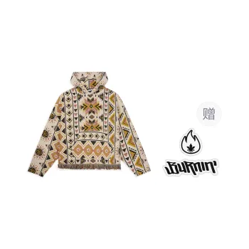 BURNIN Sweatshirt Unisex Beige Yellow Multicolor