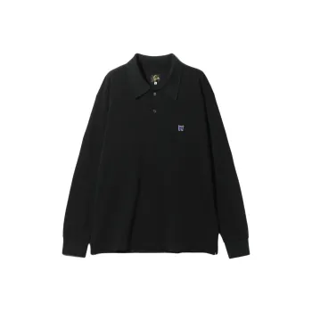 Needles Butterfly Detailed Long Sleeved Polo Shirt