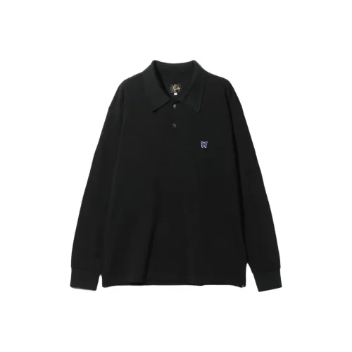 Needles Butterfly Detailed Long Sleeved Polo Shirt