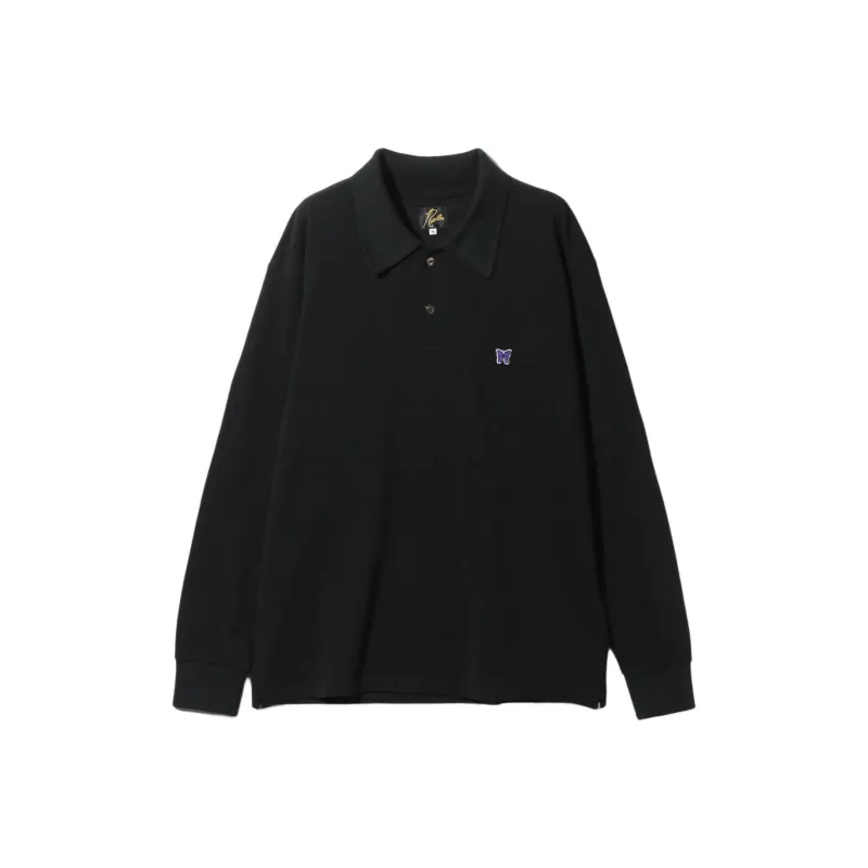 Needles Butterfly Detailed Long Sleeved Polo Shirt-0