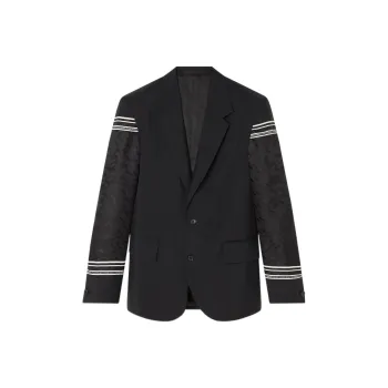 VERSACE Greca Single-Breasted Long Sleeved Blazer