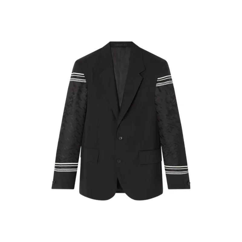 VERSACE Greca Single-Breasted Long Sleeved Blazer-0