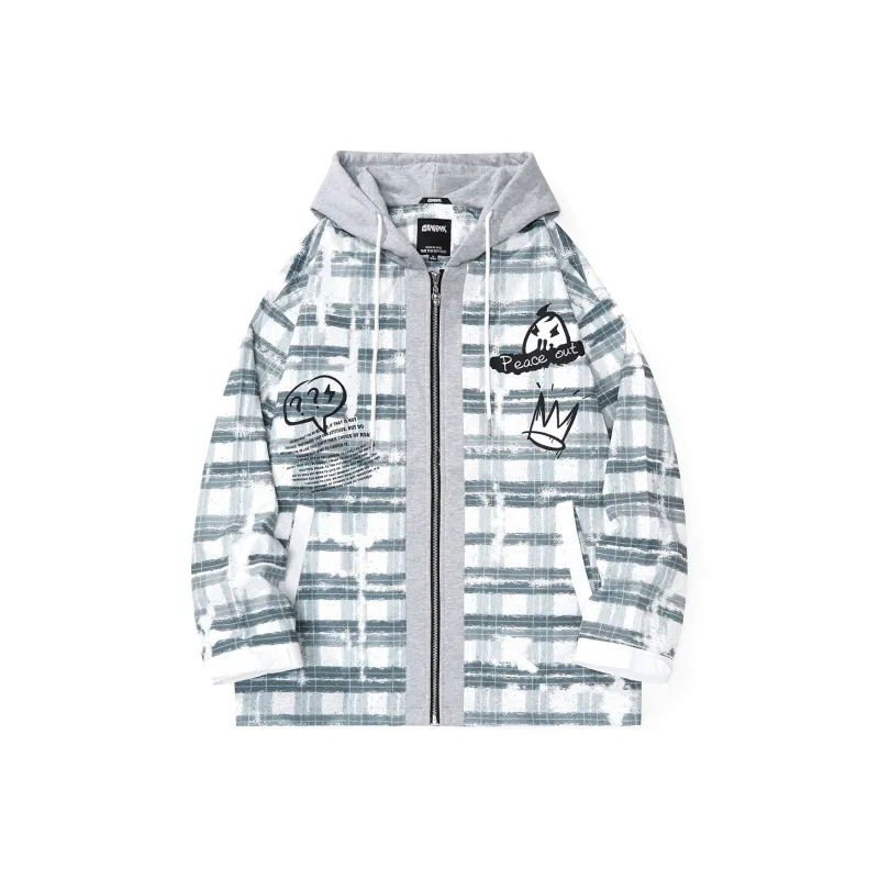 GENANX Jackets Unisex Gray Plaid-0