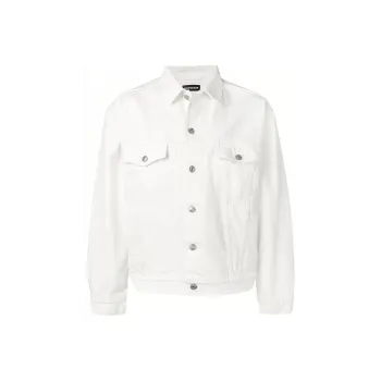 Balenciaga Men's Embroidered Logo Japanese Denim Jacket
