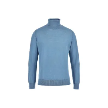 GUESS Merino Wool Turtleneck Sweater Sweater Men's Blue