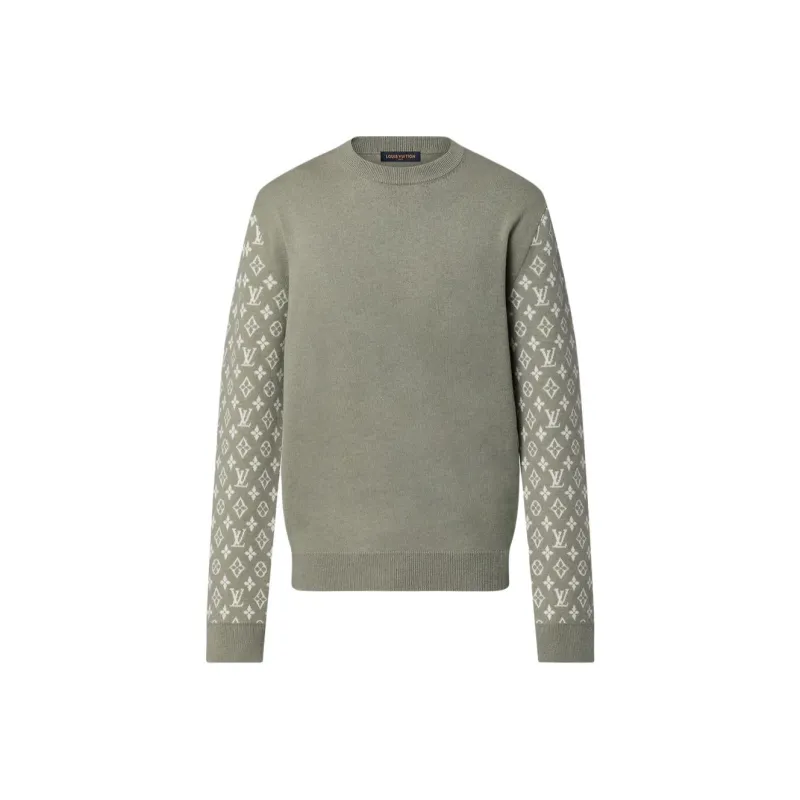LOUIS VUITTON Long Sleeved Cashmere Mix Signature Crewneck-0