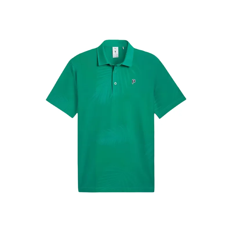 PUMA PALM TREE CREW Men's Golf Polo Shirt Men Bright Green-0