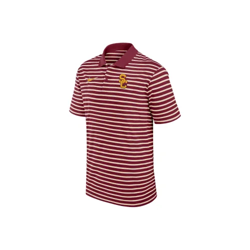 Nike Usc Trojans Primetime Victory Striped Men's Nike Dri FIT College Polo