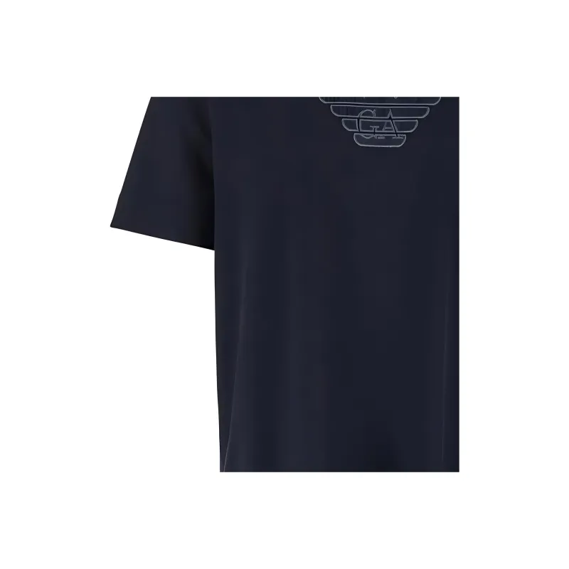 EMPORIO ARMANI Logo Embroidered Crewneck T Shirt-4