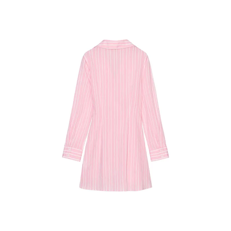 ZARA Long Sleeved Dress Women's Pink/White-1