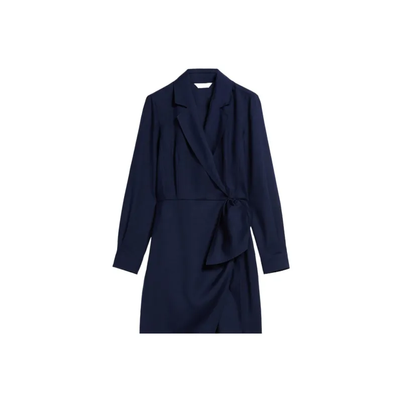 MaxMara Long Sleeved Dress Women's Blue-4