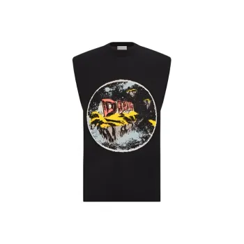 DIOR Graphic Print Sleeveless Sweater