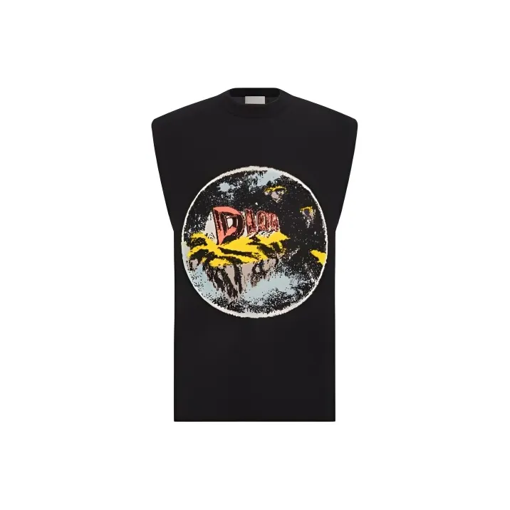 DIOR Graphic Print Sleeveless Sweater-0