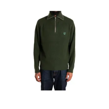 Maison Kitsune Zip collar Jumper