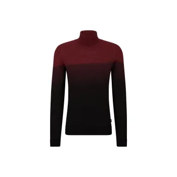 HUGO BOSS FW23 Rollneck Sweater In Degradé Virgin Wool And Silk Sweater Men's Red