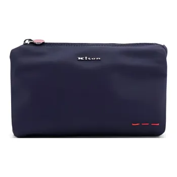 KITON Nylon Toiletry Bag Men's Blue