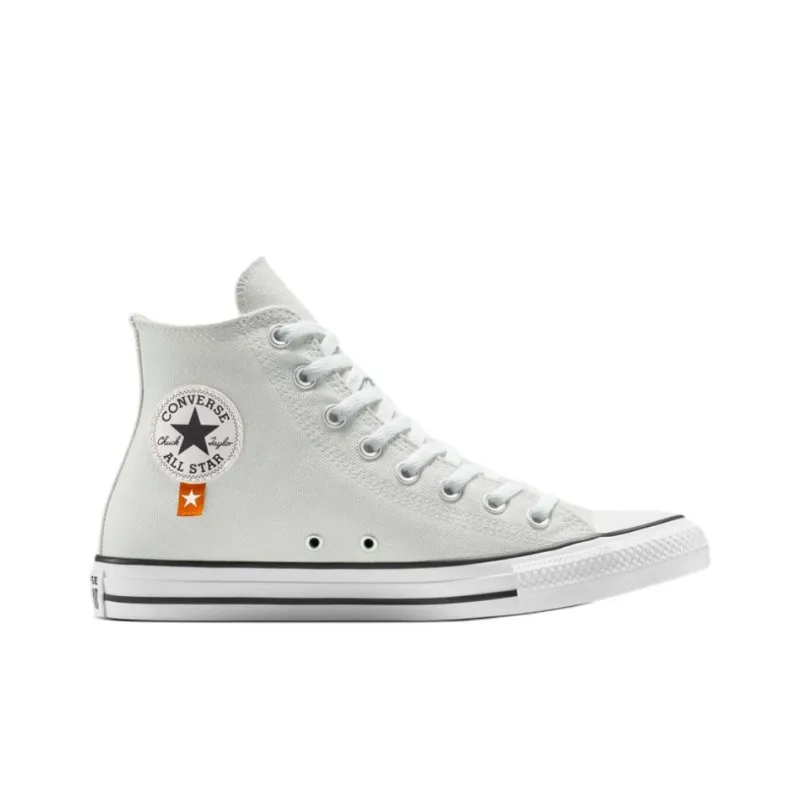 Converse All Star Anti Slip Wear Resistant High Top Canvas Shoes Unisex Gray-1