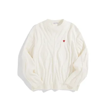 PEACEBIRD MEN Sweater Unisex Translucent White