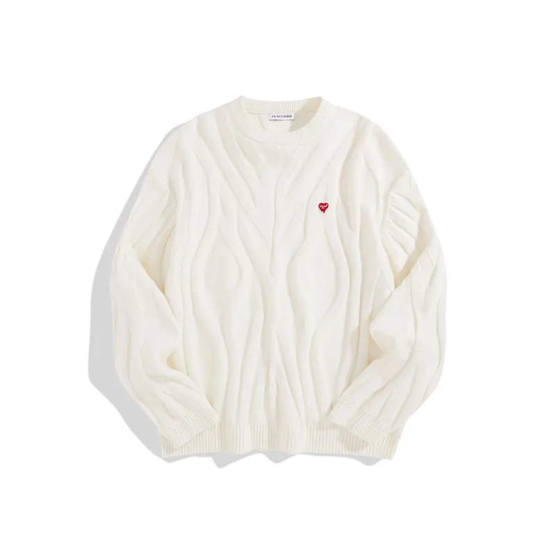 PEACEBIRD MEN Sweater Unisex Translucent White-0
