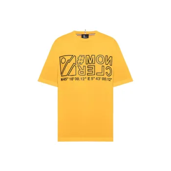 Moncler T-Shirts Men Yellow