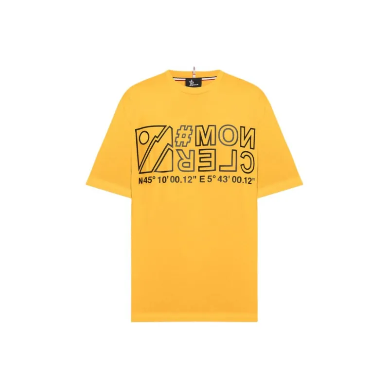 Moncler T-Shirts Men Yellow-0