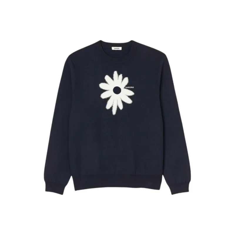 Sandro Floral-intarsia Fine-knit Jumper-0