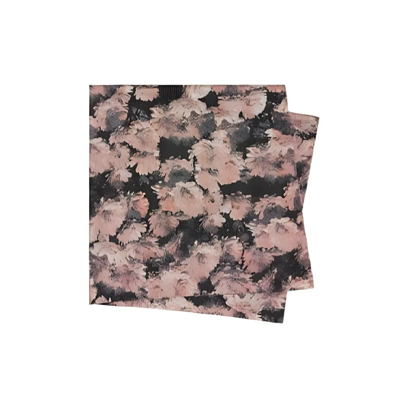 TORY BURCH Pixel Flower print Silk Scarf-1