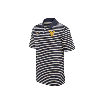 Nike West Virginia Mountaineers Primetime Victory Striped Men's Nike Dri FIT College Polo