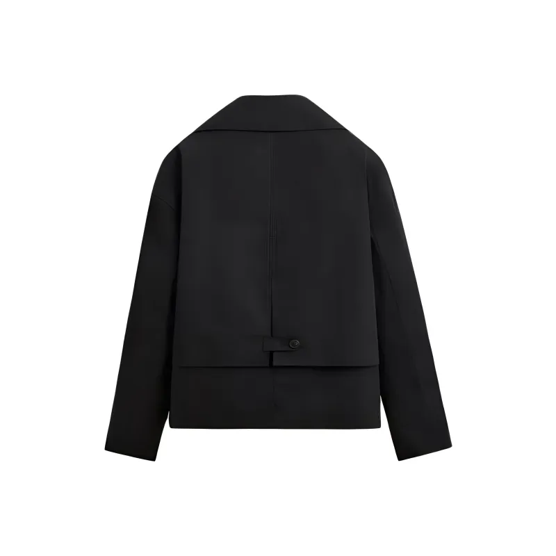 ZARA Trench Coats Men Black-1