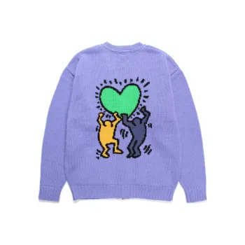 WACKO MARIA x ·/Keith Haring FW24 Sweater Unisex Purple