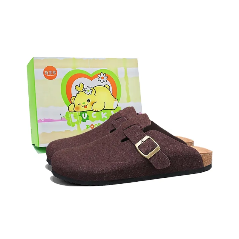 Budding Bear Quiet Odor Resistant Abrasion Resistant Slip Resistant Antibacterial Massage Closed Toe Slippers Unisex-5