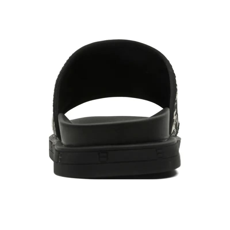 ΛOLUNKΛ Quiet, Odor Resistant, Abrasion Resistant Slide Slippers Men's Black-2