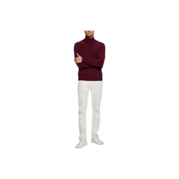 GUESS Silk-blend Turtleneck Sweater Sweater Men's Deep Red