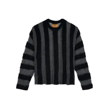 Brain Dead Fuzzy Threadbare Striped Jumper