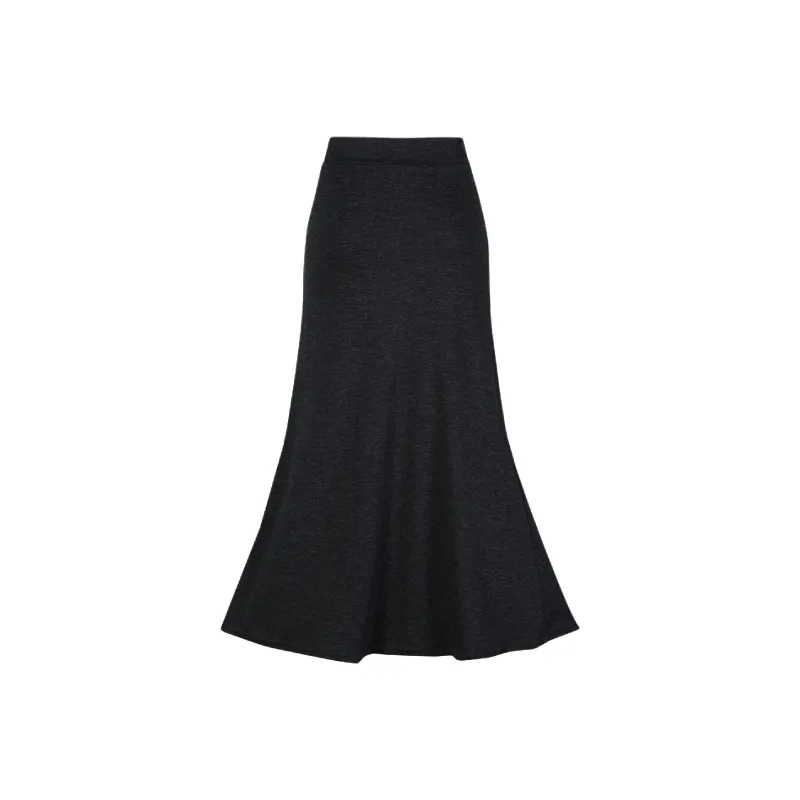 Wen Shan Casual Long Skirt Women's Black-1