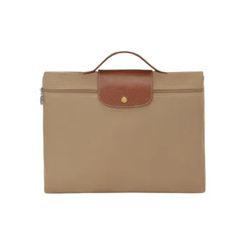 LONGCHAMP Le Pliage Canvas Briefcases Handbags Small Size Women's Brown Yellow