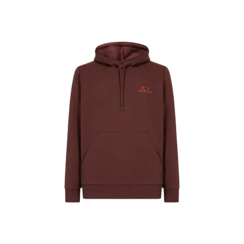 Oakley Lined Mountain Bark Hoodie Sweatshirt Men's Dark Red
