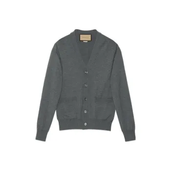 GUCCI Logo Embroidered Cardigan