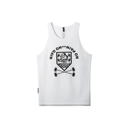 Muscle Dog Tank Tops Men's Ecru