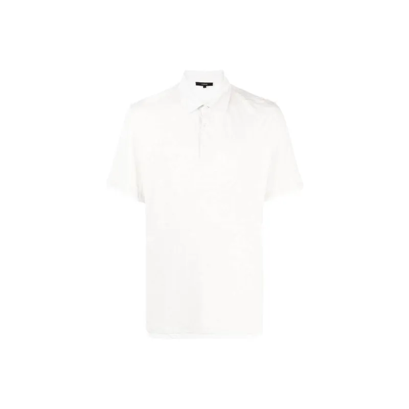 VINCE Stripe-print Cotton Polo Shirt-0