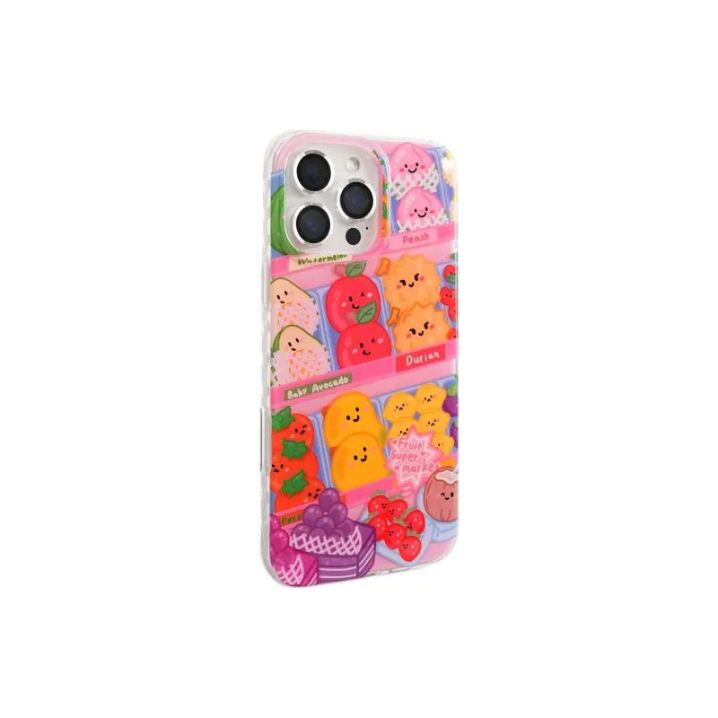 Wei Xin Acrylic Material All Over Fruit Emoji Phone Cases Compatible With IPhone 16/15 Pro Max/Apple 13/14 Pro/Max-1