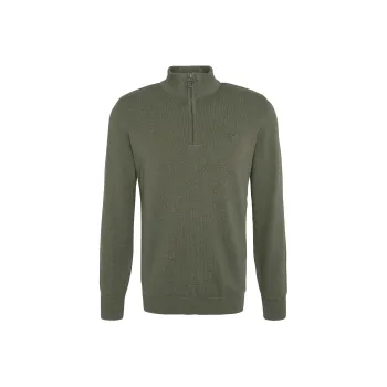 BARBOUR Half-Zip Jumper Sweater Men's Olive Green