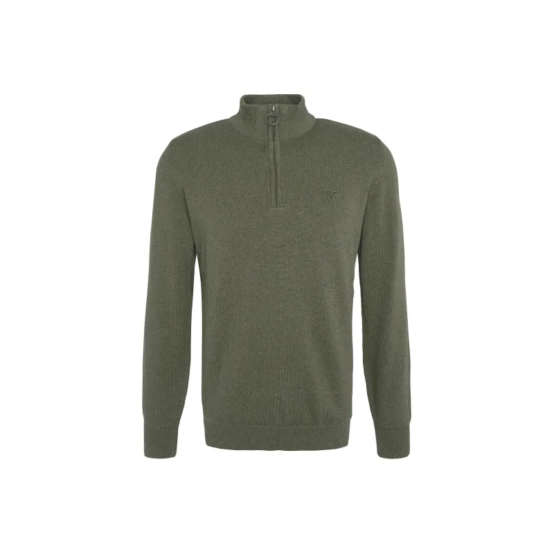 BARBOUR Half-Zip Jumper Sweater Men's Olive Green-0
