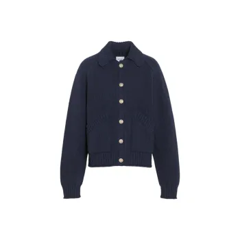 Barrie Chunky knit Cashmere Cardigan