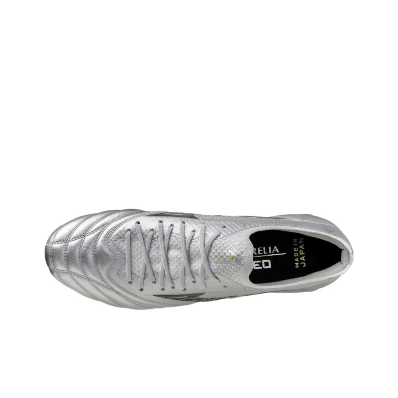 Mizuno Morelia Neo 4 Anti Slip Wear Resistant Soccer Shoes Unisex Silver-2