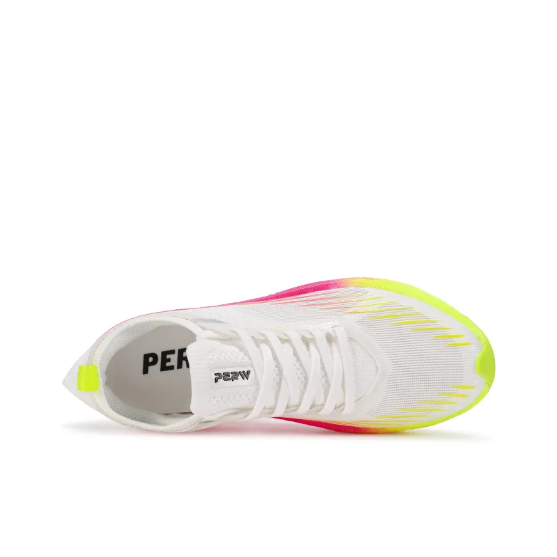 PERW Low Top Genuine Carbon Plate Running Shoes Unisex Mismatched Color Rainbow After The Rain-3