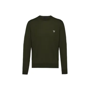 PRADA Logo embroidered Wool Jumper
