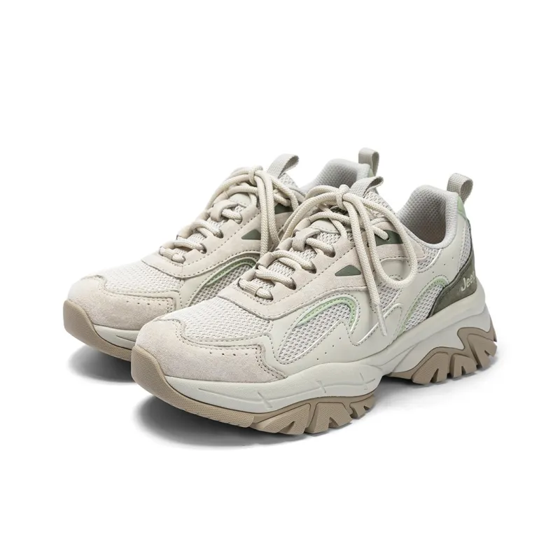 Jeep Cushioning, Abrasion Resistant, Breathable, Height Increasing Low Top Chunky Sneakers Women's-5