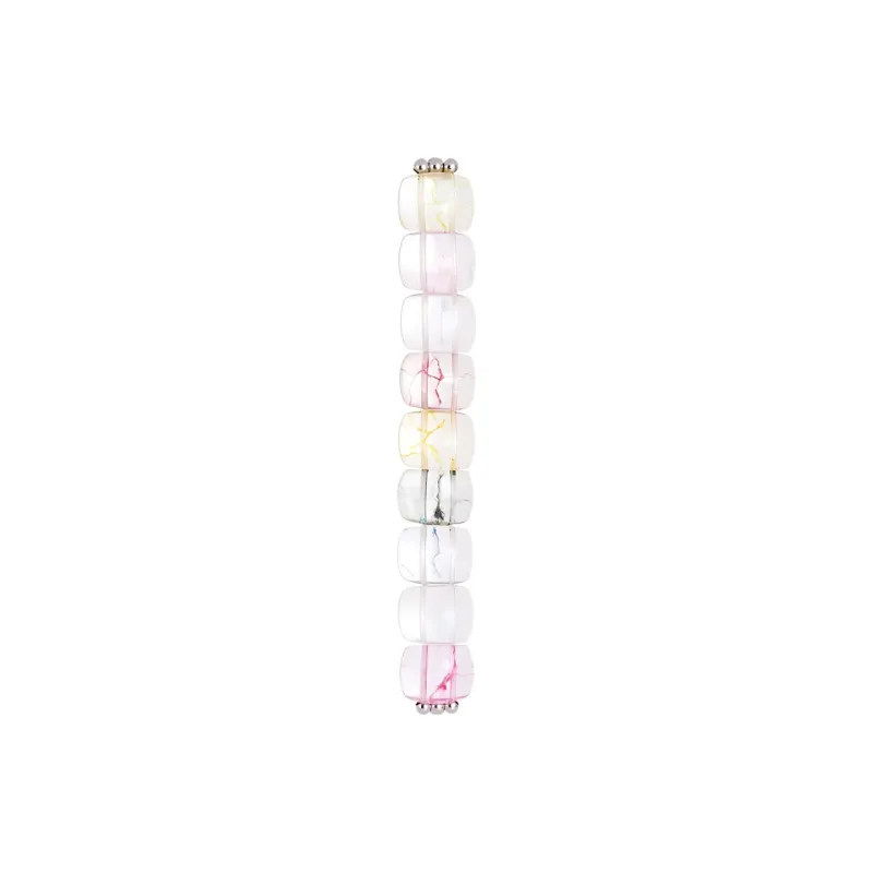 Mr. Strap Compatible With Wristband B4/b3 Strap Crystal Block Beads Smart Bracelet Elastic String Bracelet-0